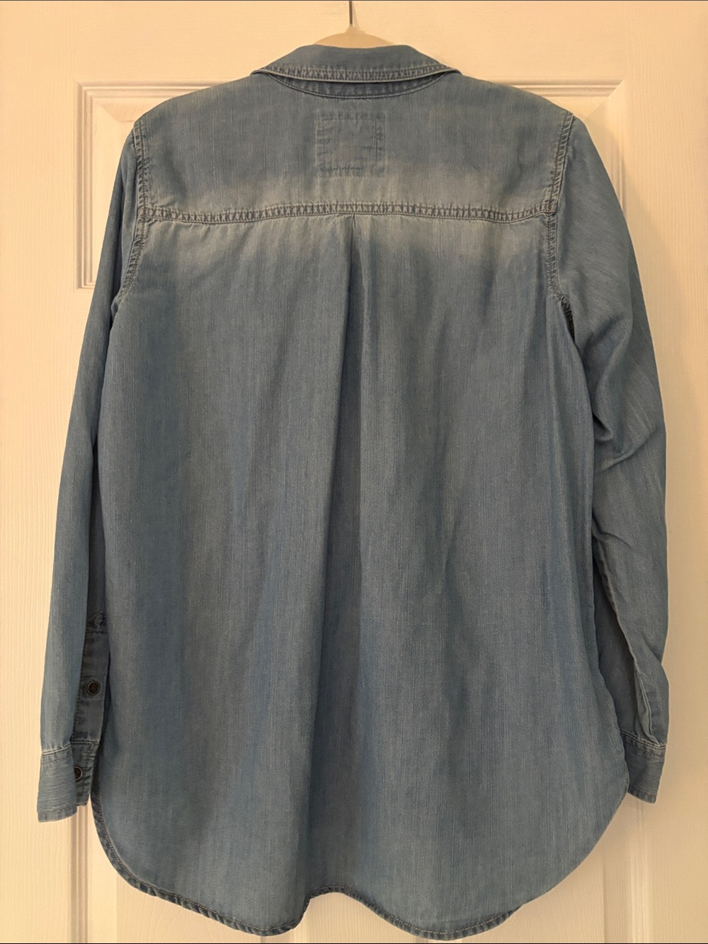 Sonoma Light Blue Denim Button-Down Shirt - Picture 7 of 13